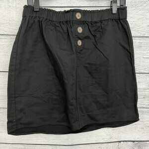 NWT Black Button Skirt